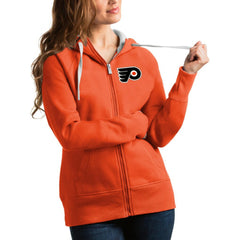 Philadelphia Flyers Antigua Women's Victory Full-Zip Hoodie - Orange | NHL near me