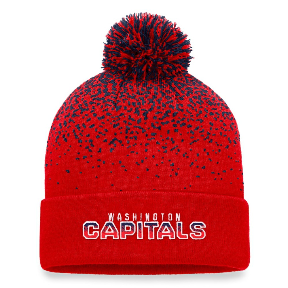Washington Capitals Fanatics Iconic Gradient Cuffed Knit Hat with Pom - Red | Fanatics online