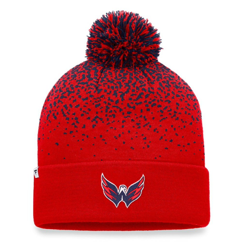 Washington Capitals Fanatics Iconic Gradient Cuffed Knit Hat with Pom - Red | Fanatics online