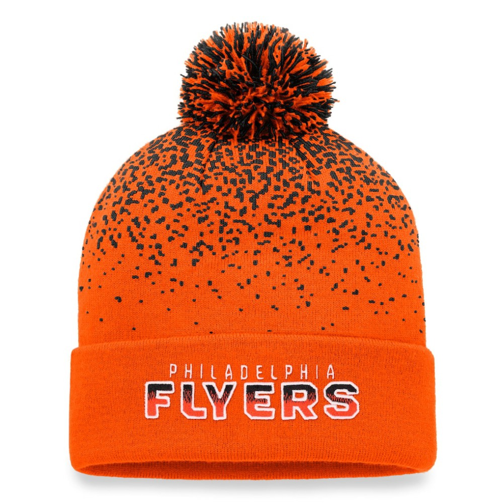 Philadelphia Flyers Fanatics Iconic Gradient Cuffed Knit Hat with Pom - Orange | Fanatics sale