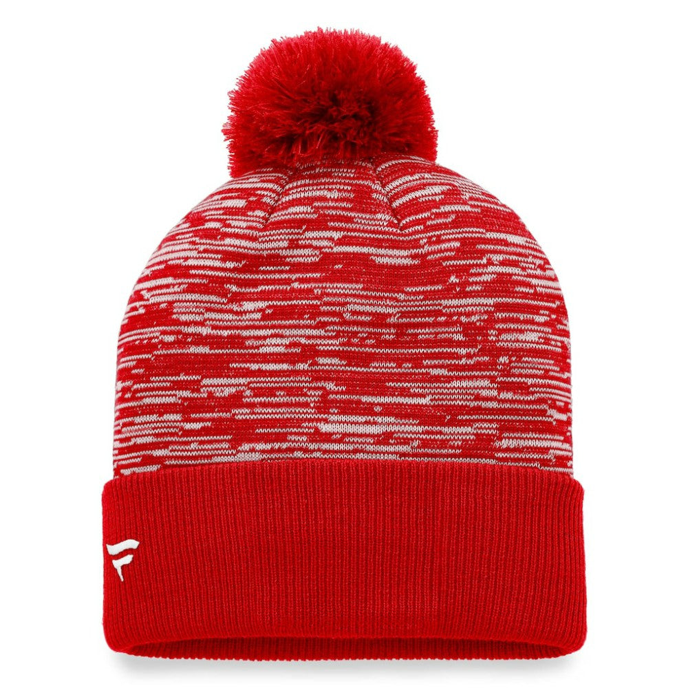 Chicago Blackhawks Fanatics Defender Cuffed Knit Hat with Pom - Red | Fanatics online