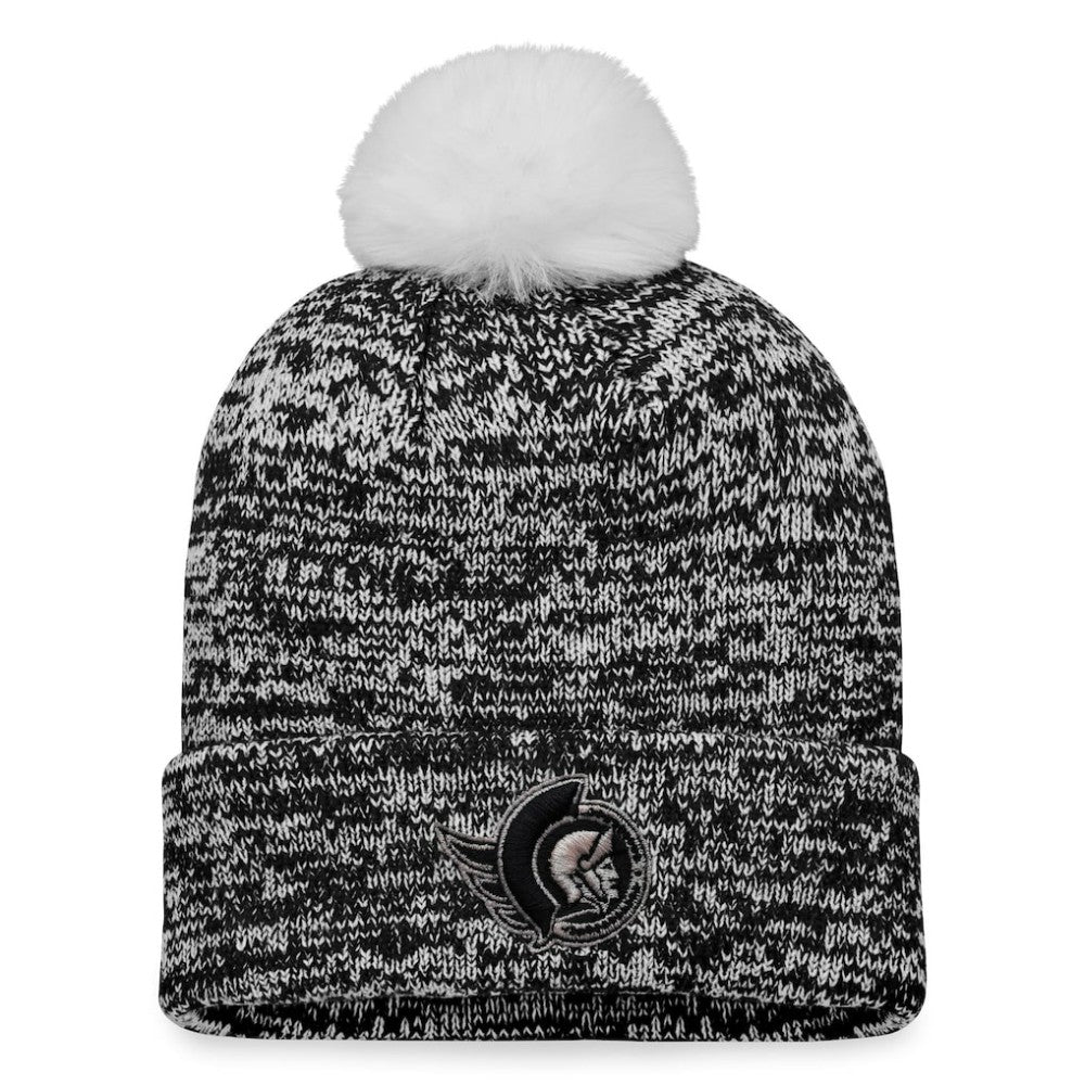 Ottawa Senators Fanatics Women's Glimmer Cuffed Knit Hat with Pom - Black | Fanatics online