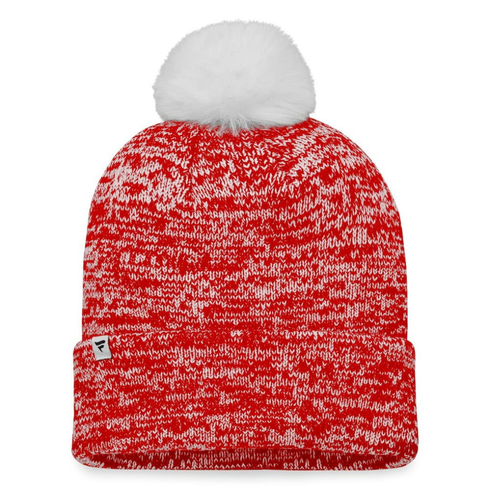 Chicago Blackhawks Fanatics Women's Glimmer Cuffed Knit Hat with Pom - Red | Fanatics online