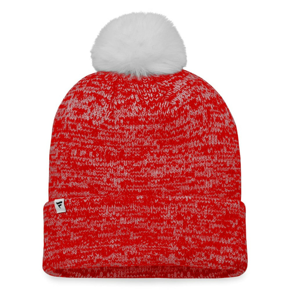 Calgary Flames Fanatics Women's Glimmer Cuffed Knit Hat with Pom - Red | Fanatics near me