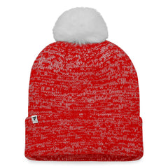 Calgary Flames Fanatics Women's Glimmer Cuffed Knit Hat with Pom - Red | Fanatics near me
