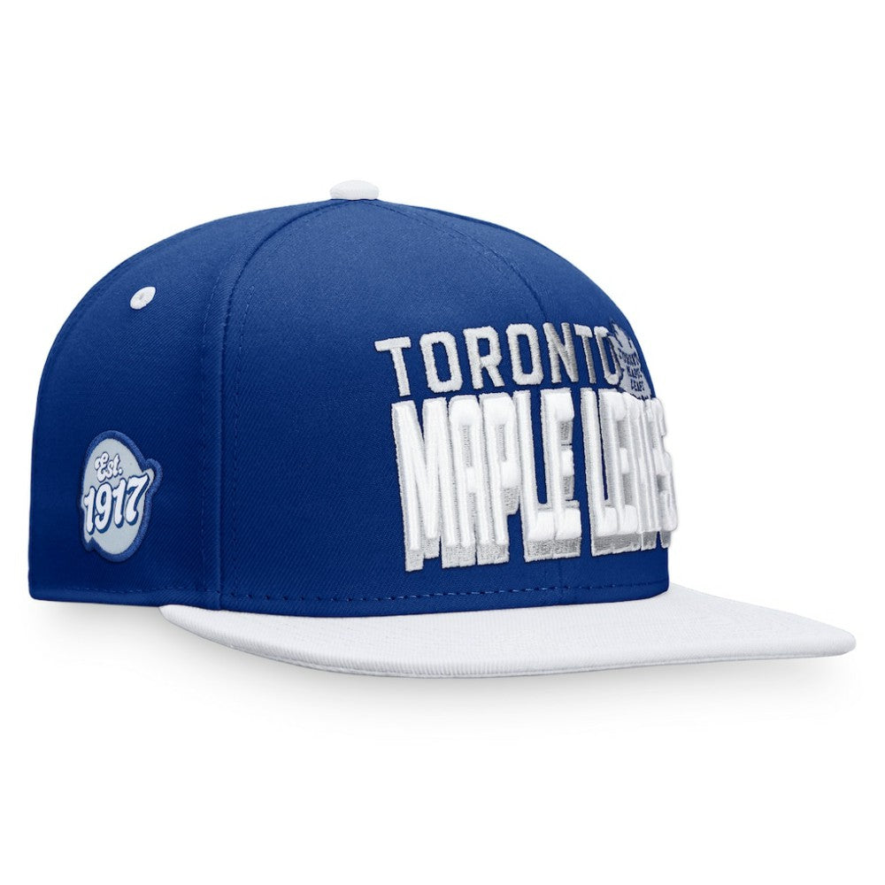 Toronto Maple Leafs Fanatics Heritage Retro Two-Tone Snapback Hat - Blue/White | Fanatics on sale