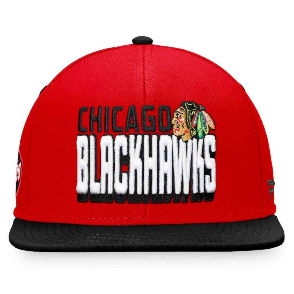 Chicago Blackhawks Fanatics Heritage Retro Two-Tone Snapback Hat - Red/Black | Fanatics discount