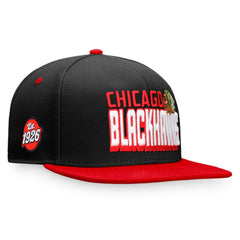 Chicago Blackhawks Fanatics Heritage Retro Two-Tone Snapback Hat - Black/Red | Fanatics sale