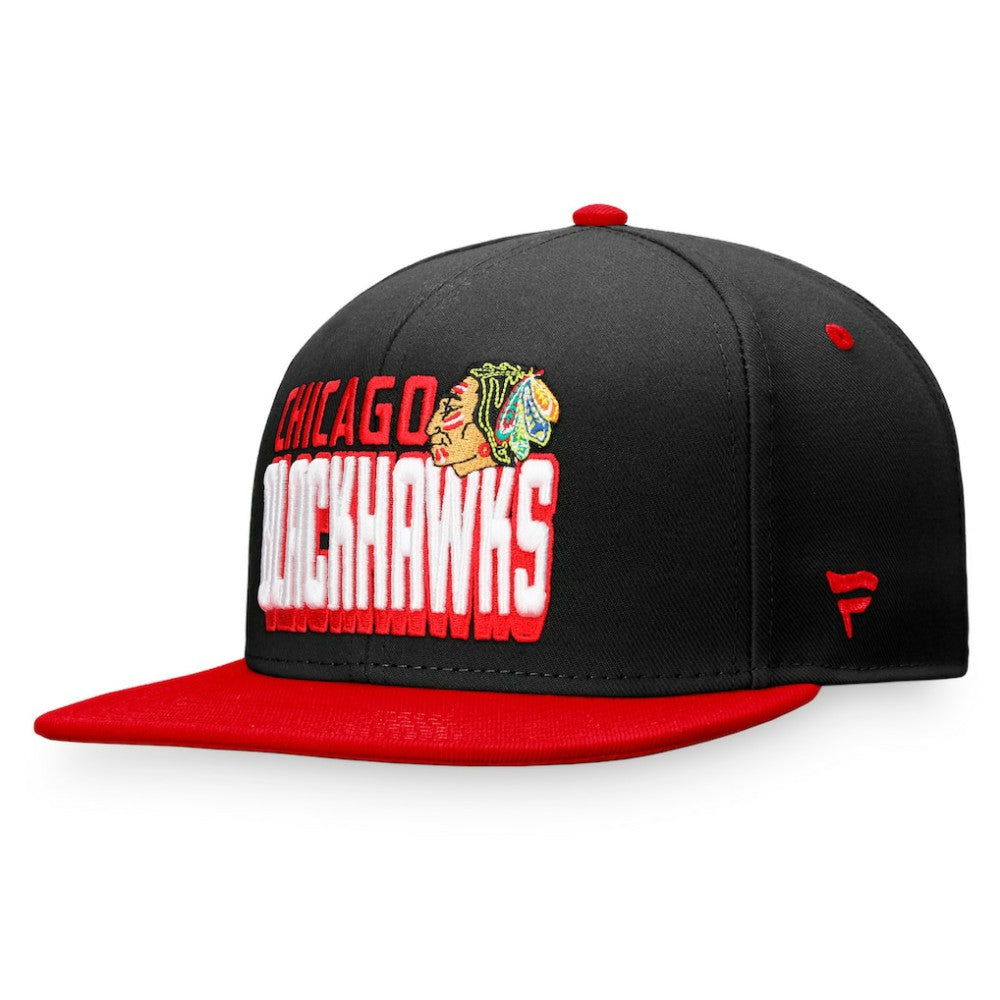 Chicago Blackhawks Fanatics Heritage Retro Two-Tone Snapback Hat - Black/Red | Fanatics sale