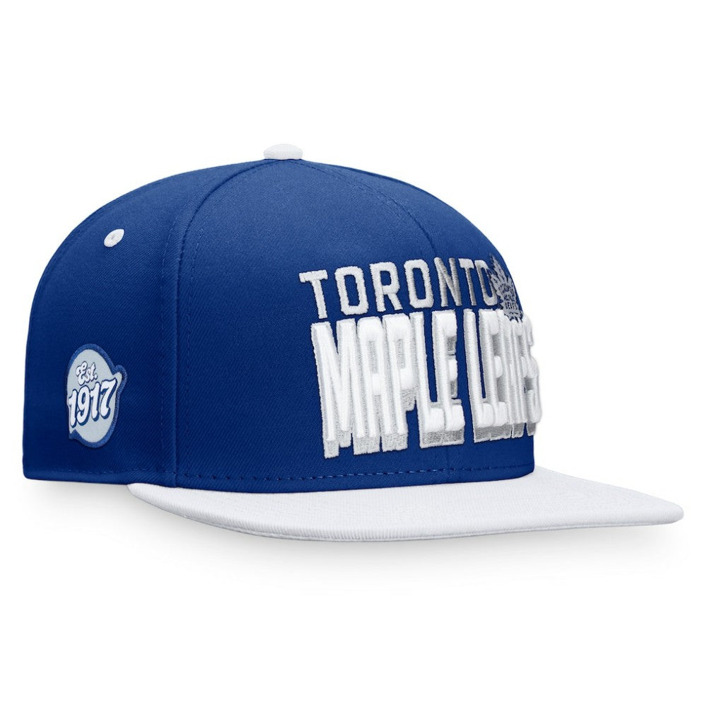 Toronto Maple Leafs Fanatics Heritage Retro Two-Tone Snapback Hat - Blue/White | Fanatics discount