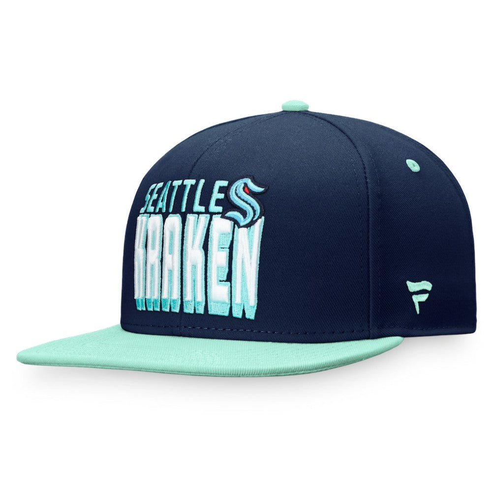 Seattle Kraken Fanatics Heritage Retro Two-Tone Snapback Hat - Navy/Blue | Fanatics online
