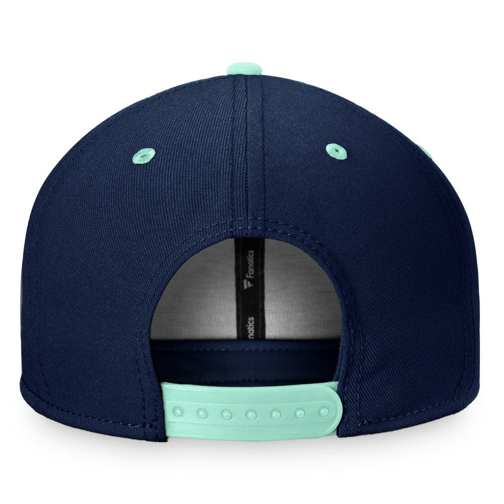 Seattle Kraken Fanatics Heritage Retro Two-Tone Snapback Hat - Navy/Blue | Fanatics online