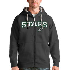 Dallas Stars Antigua Wordmark Victory Full-Zip Hoodie - Charcoal | NHL discount