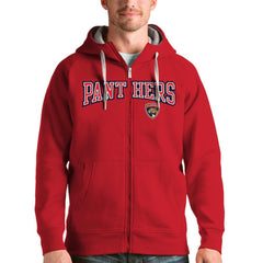 Florida Panthers Antigua Wordmark Victory Full-Zip Hoodie - Red | NHL Lifestyle