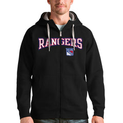New York Rangers Antigua Wordmark Victory Full-Zip Hoodie - Black | NHL online
