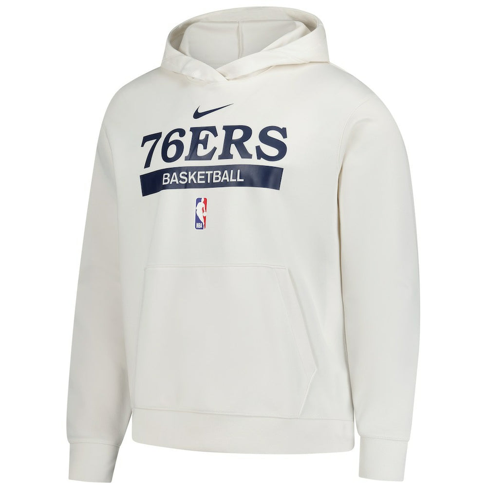 Nike Philadelphia 76ers 2022/23 Spotlight On-Court Practice Performance Pullover Hoodie Cream
