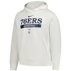Nike Philadelphia 76ers 2022/23 Spotlight On-Court Practice Performance Pullover Hoodie Cream