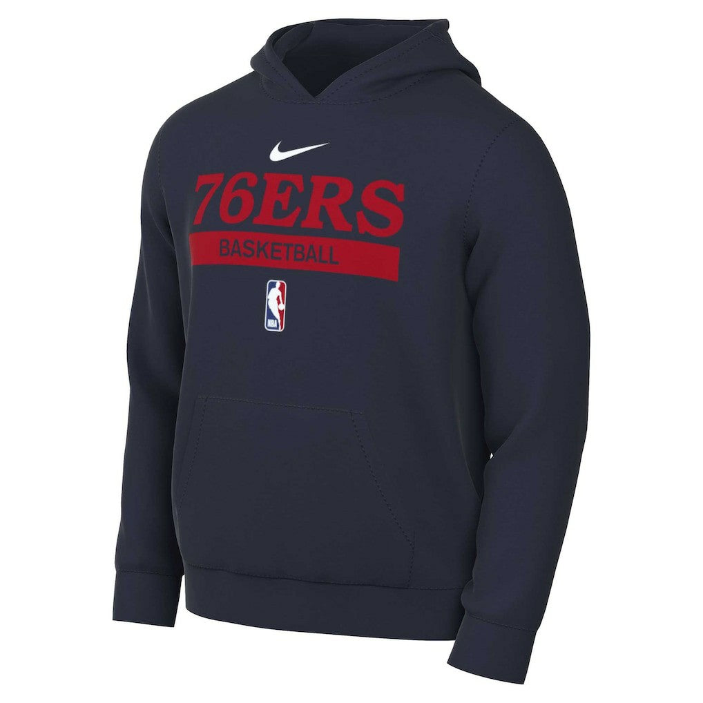 Nike Philadelphia 76ers 2022/23 Spotlight On-Court Practice Performance Pullover Hoodie Navy