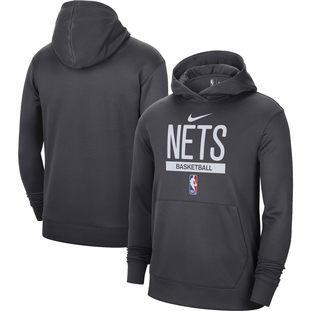 Nike Brooklyn Nets 2022/23 Spotlight On-Court Practice Performance Pullover Hoodie Anthracite