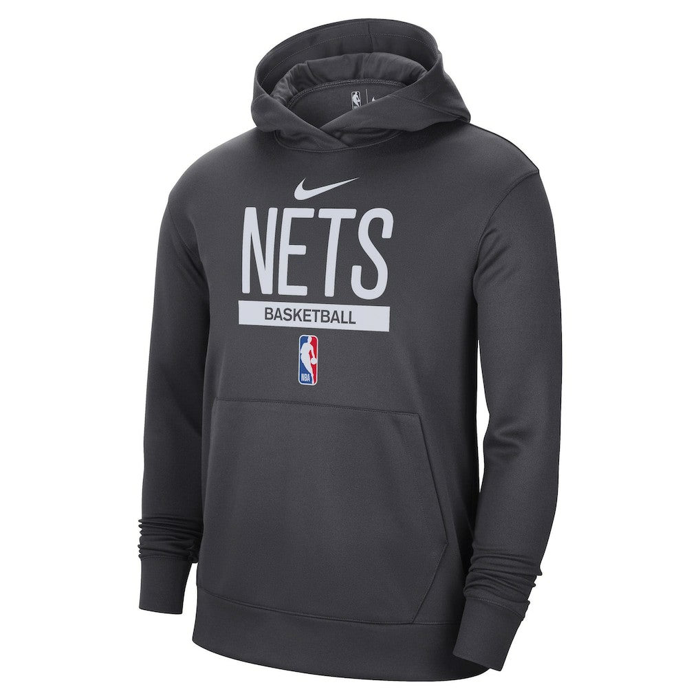 Nike Brooklyn Nets 2022/23 Spotlight On-Court Practice Performance Pullover Hoodie Anthracite