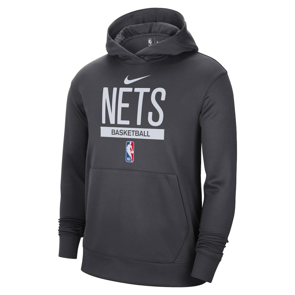 Nike Brooklyn Nets 2022/23 Spotlight On-Court Practice Performance Pullover Hoodie Anthracite