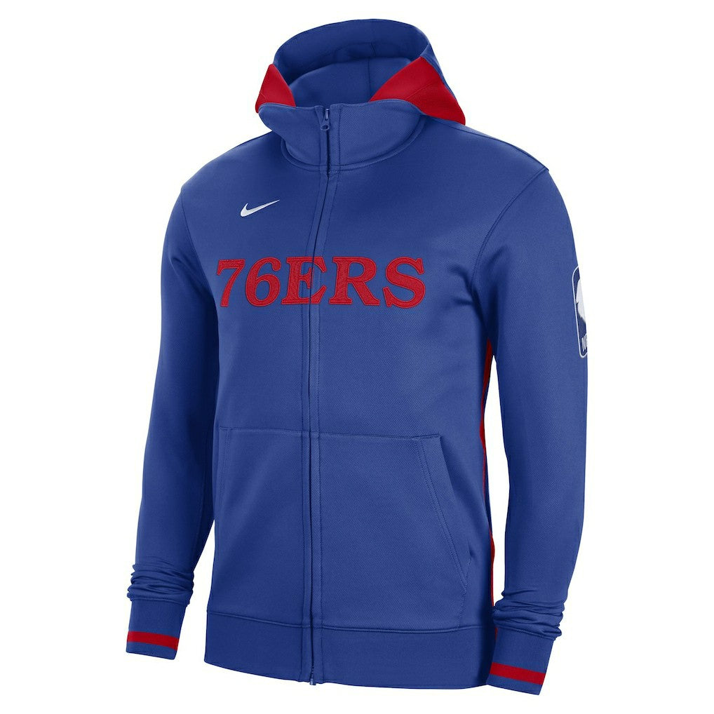 Nike Philadelphia 76ers Authentic Showtime Performance Full-Zip Hoodie Royal