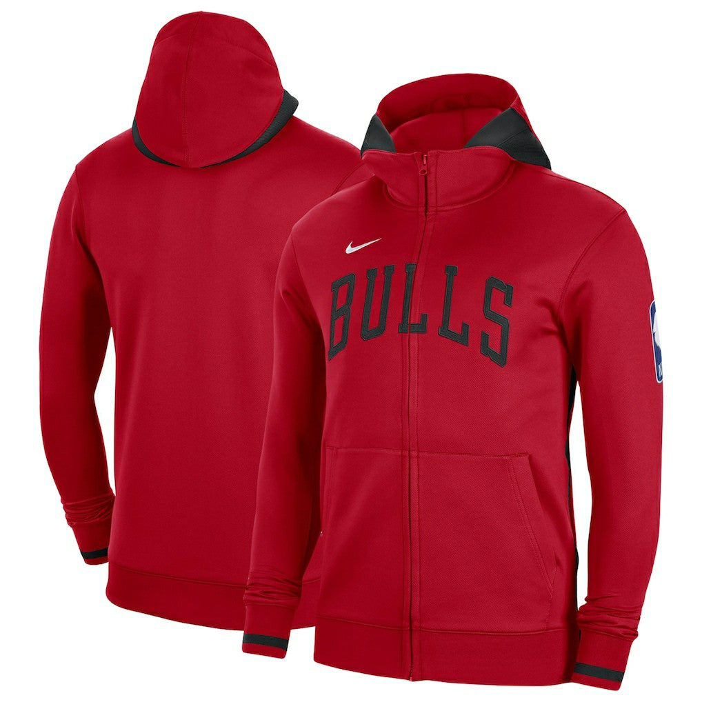 Nike Chicago Bulls Authentic Showtime Performance Full-Zip Hoodie Red