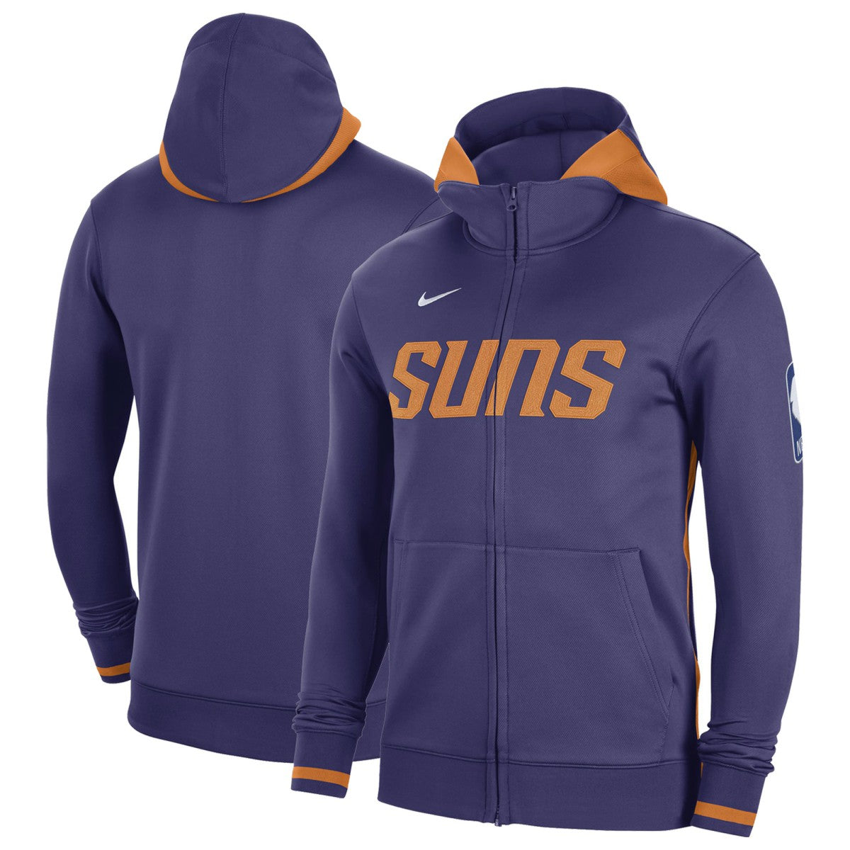 Nike Phoenix Suns Authentic Showtime Performance Full-Zip Hoodie Purple