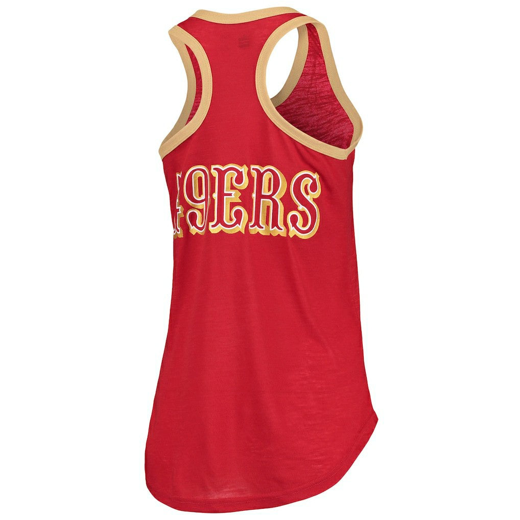 San Francisco 49ers G-III 4Her by Carl Banks Women's Tater Burnout Tank Top - Scarlet - NFL