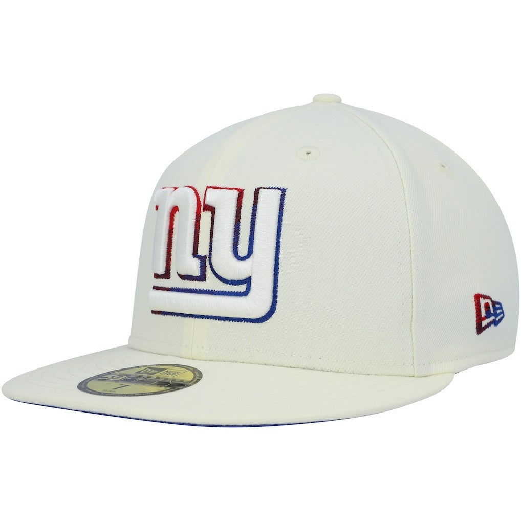 New York Giants New Era Chrome Color Dim 59FIFTY Fitted Hat - Cream - NFL