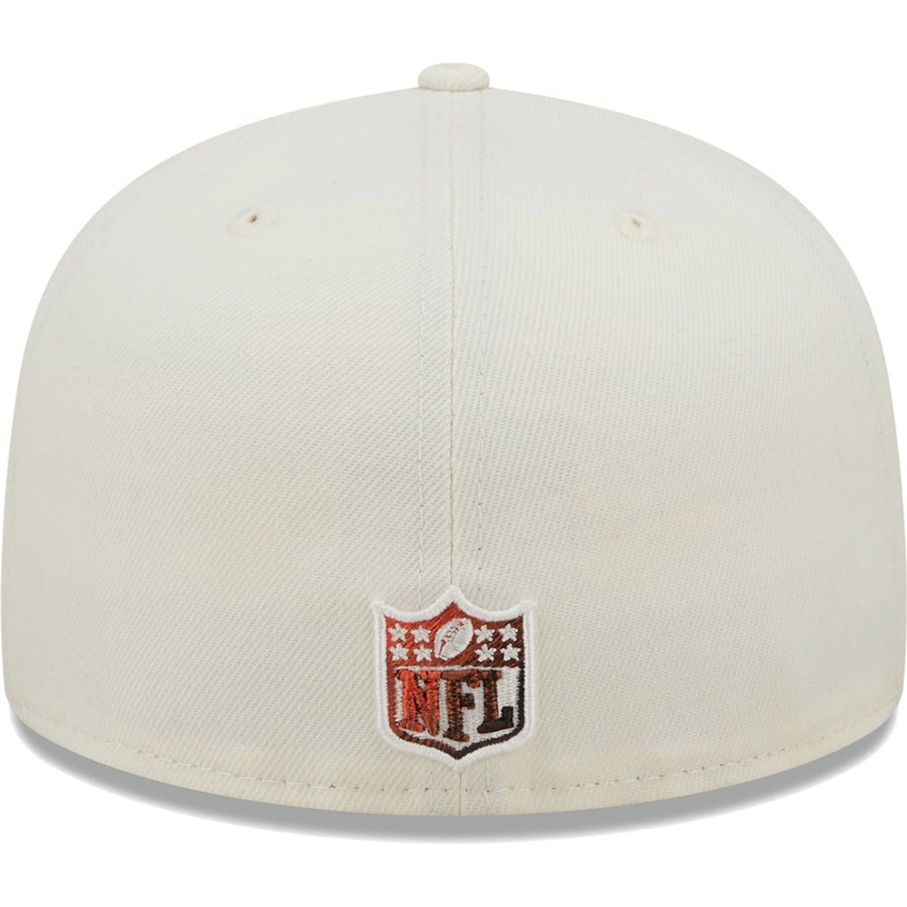 Cleveland Browns New Era Chrome Color Dim 59FIFTY Fitted Hat - Cream - NFL