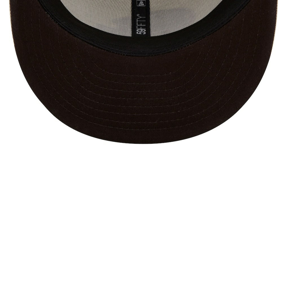Cleveland Browns New Era Chrome Color Dim 59FIFTY Fitted Hat - Cream - NFL
