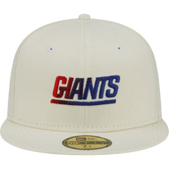 New York Giants New Era Chrome Color Dim 59FIFTY Fitted Hat - Cream - NFL