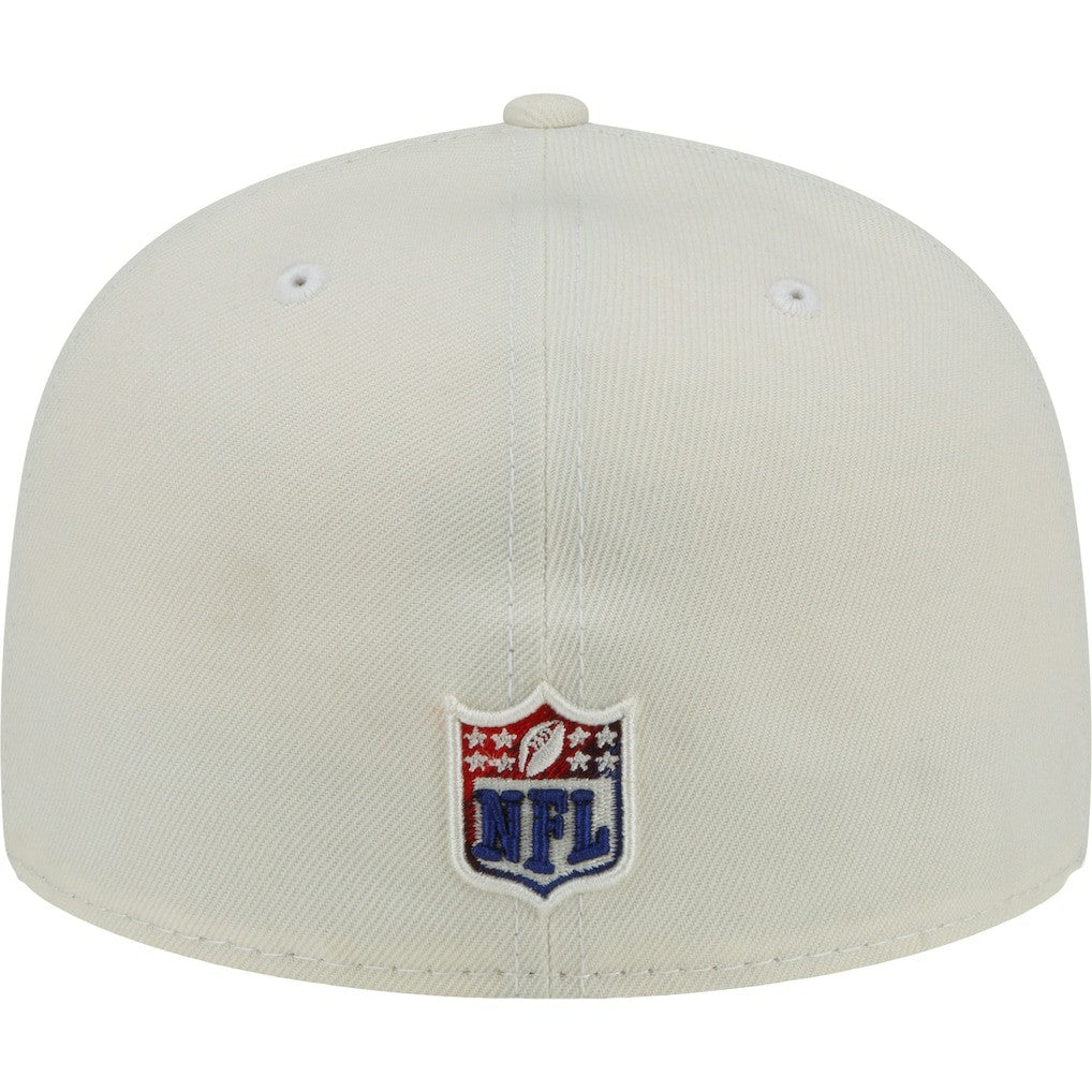 New York Giants New Era Chrome Color Dim 59FIFTY Fitted Hat - Cream - NFL