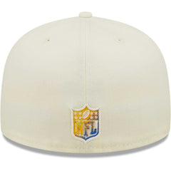 Los Angeles Rams New Era Chrome Color Dim 59FIFTY Fitted Hat - Cream - NFL