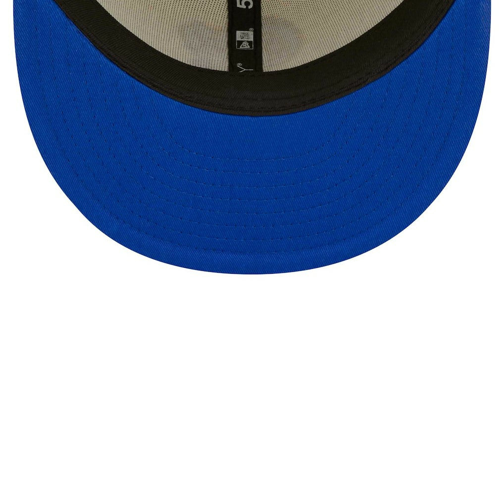 Los Angeles Rams New Era Chrome Color Dim 59FIFTY Fitted Hat - Cream - NFL