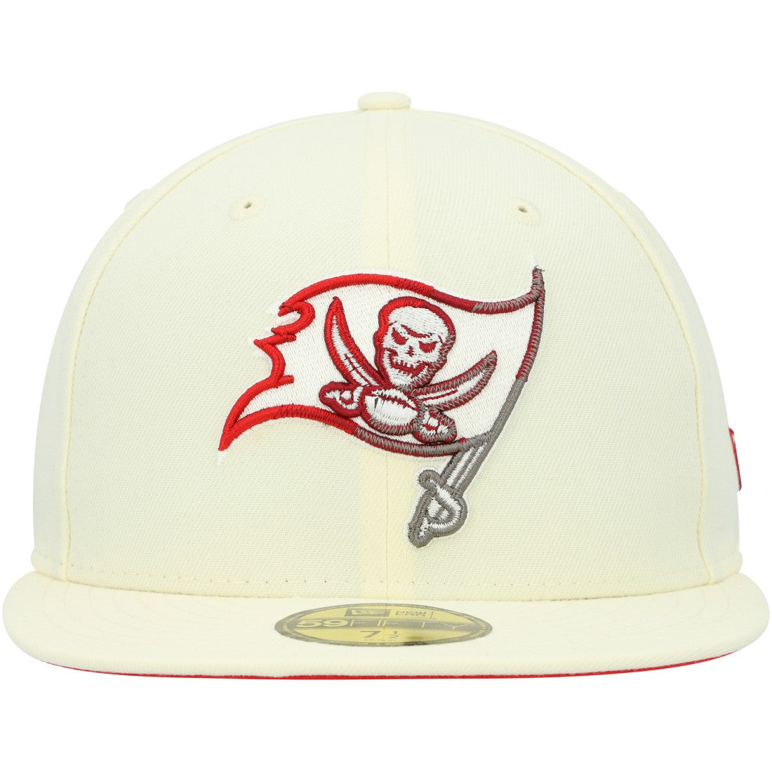 Tampa Bay Buccaneers New Era Chrome Color Dim 59FIFTY Fitted Hat - Cream - NFL