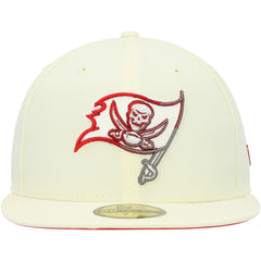 Tampa Bay Buccaneers New Era Chrome Color Dim 59FIFTY Fitted Hat - Cream - NFL