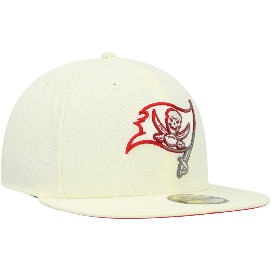 Tampa Bay Buccaneers New Era Chrome Color Dim 59FIFTY Fitted Hat - Cream - NFL