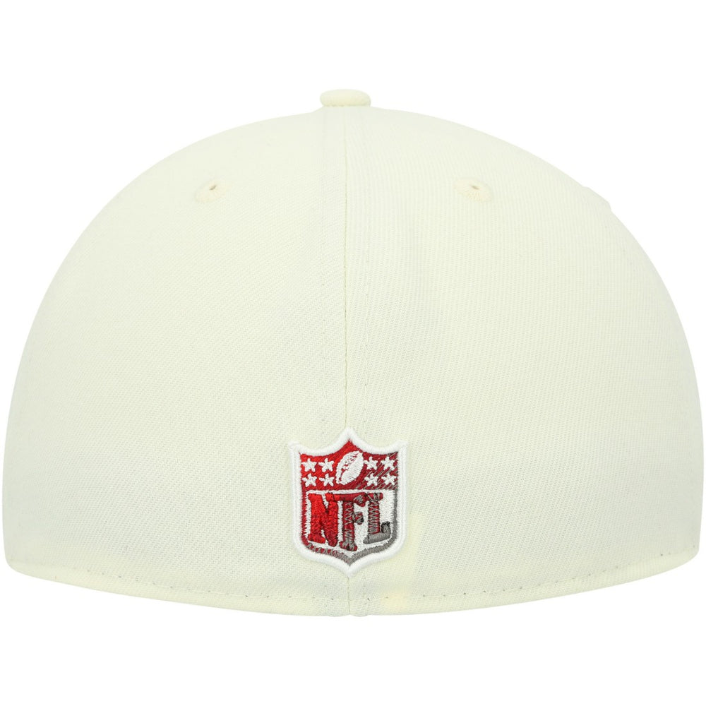 Tampa Bay Buccaneers New Era Chrome Color Dim 59FIFTY Fitted Hat - Cream - NFL