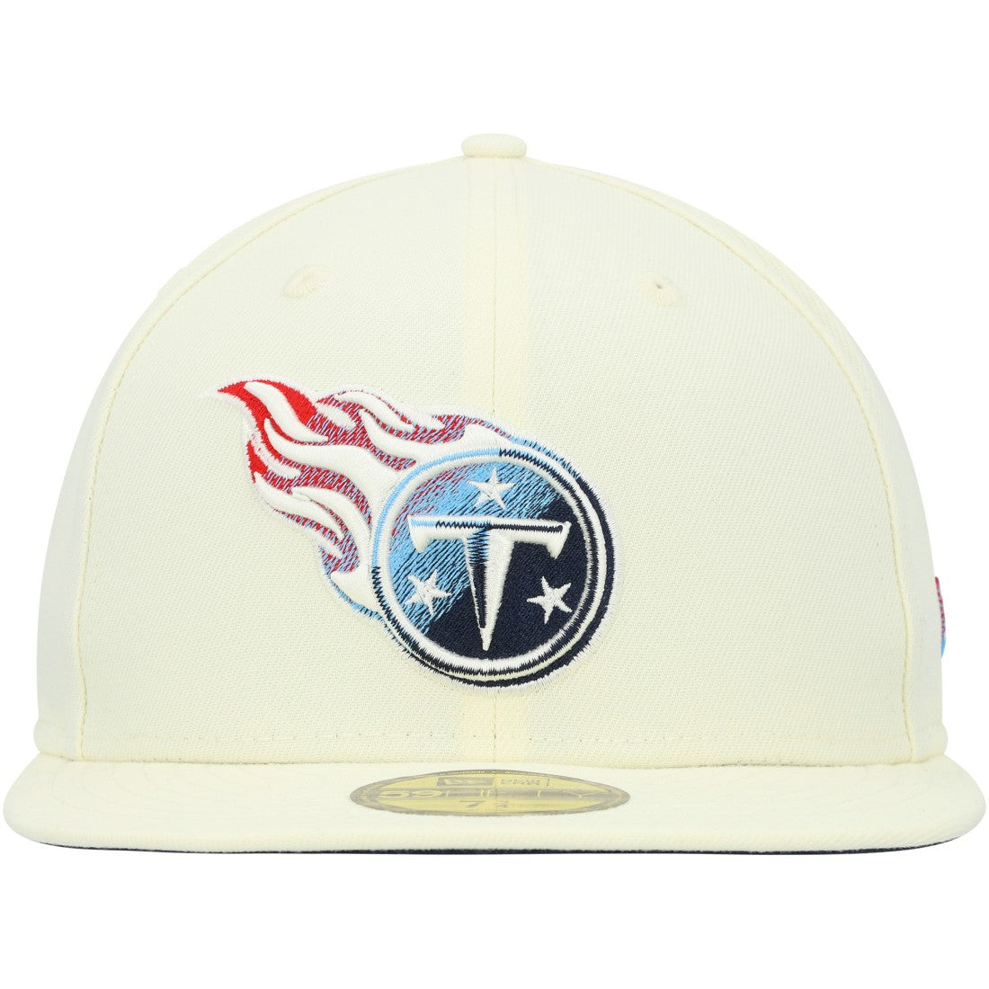 Tennessee Titans New Era Chrome Color Dim 59FIFTY Fitted Hat - Cream - NFL