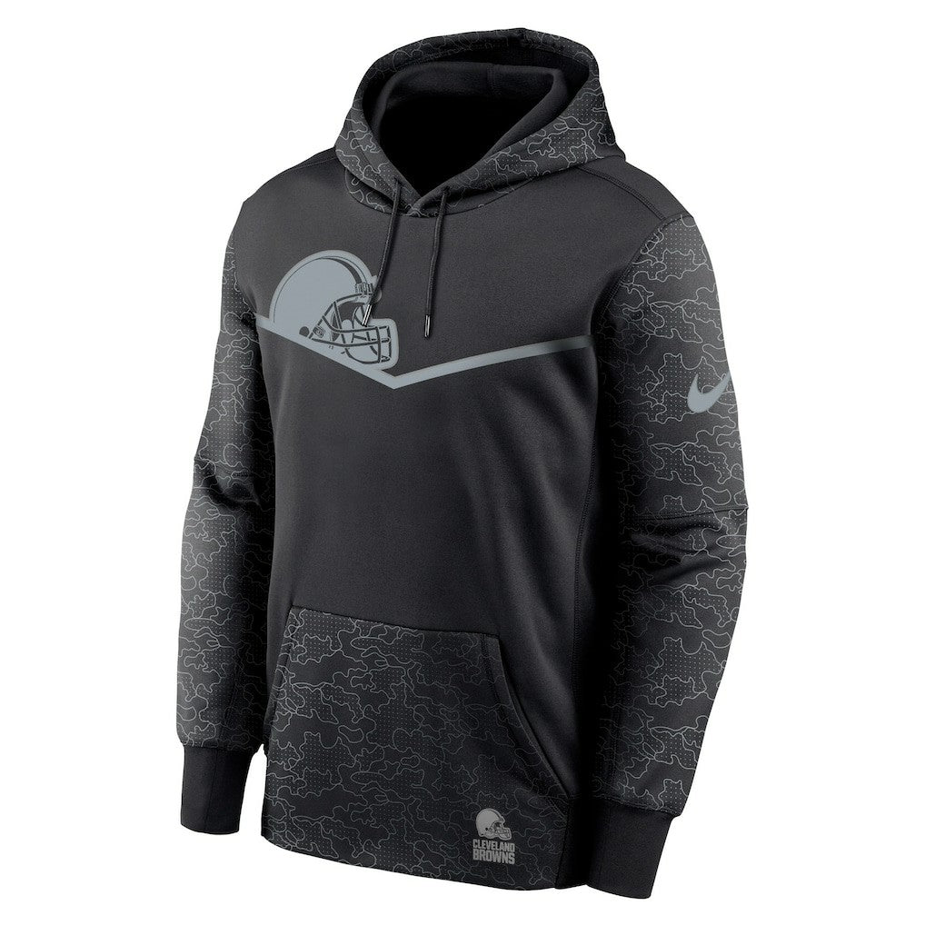 Cleveland Browns RFLCTV Chevron Pullover Hoodie - Black - Nike