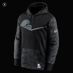 Cleveland Browns RFLCTV Chevron Pullover Hoodie - Black - Nike