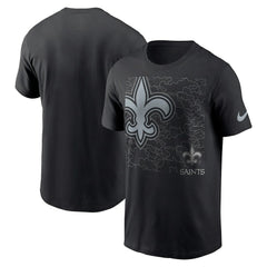 New Orleans Saints RFLCTV T-Shirt - Black - Nike