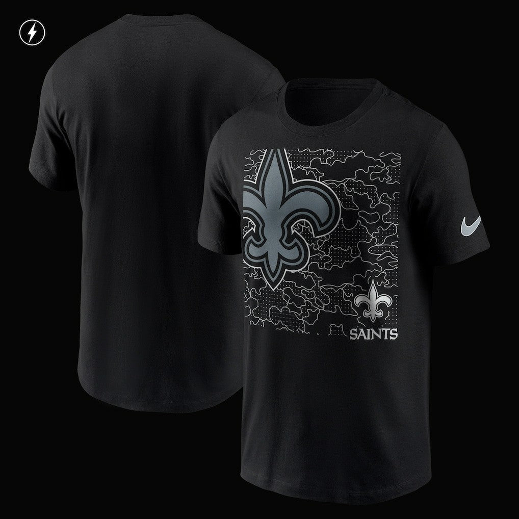 New Orleans Saints RFLCTV T-Shirt - Black - Nike
