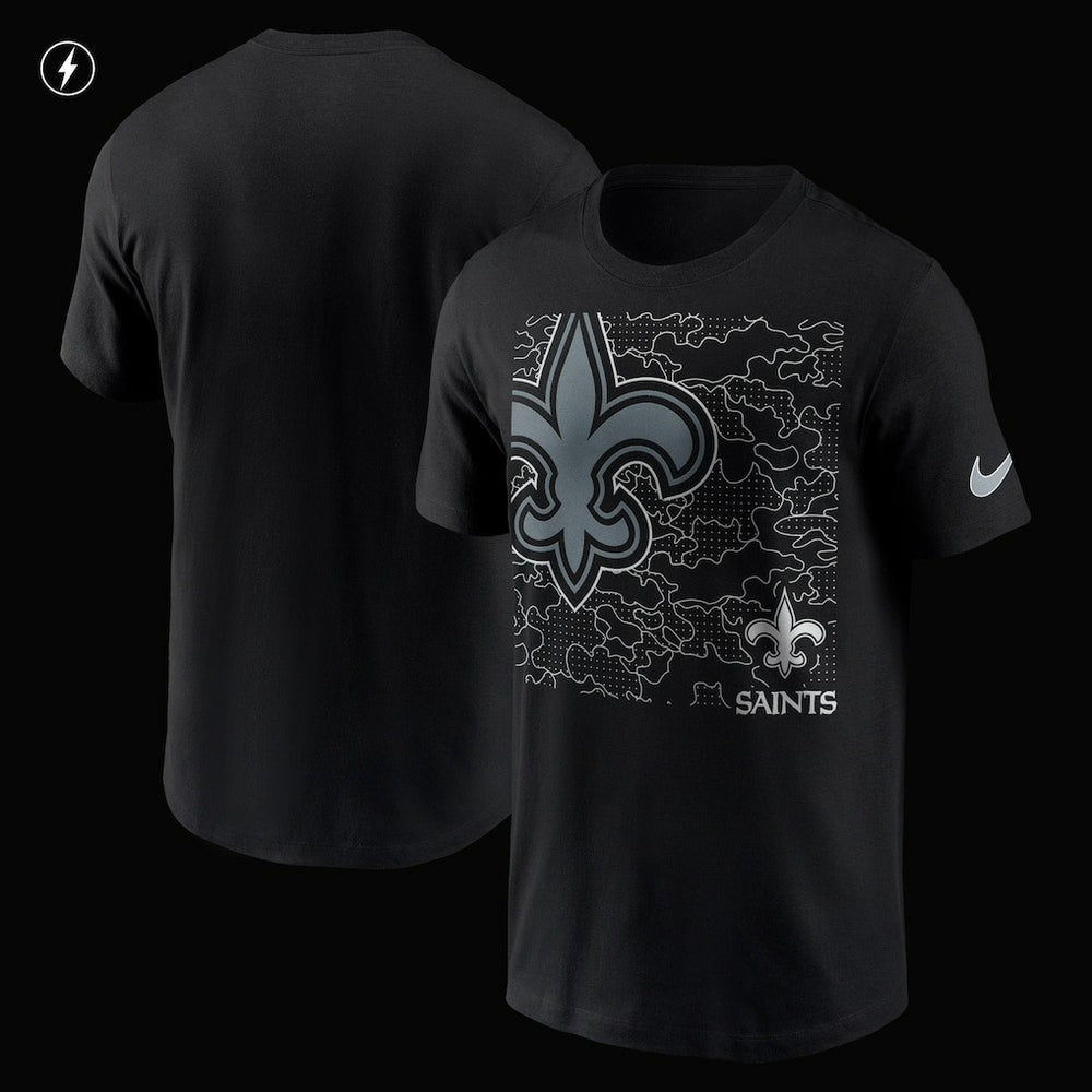 New Orleans Saints RFLCTV T-Shirt - Black - Nike