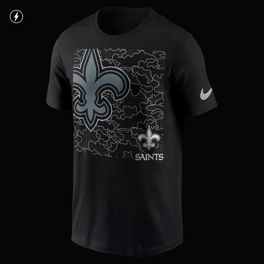 New Orleans Saints RFLCTV T-Shirt - Black - Nike