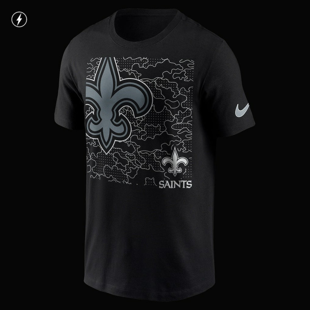 New Orleans Saints RFLCTV T-Shirt - Black - Nike