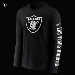 Las Vegas Raiders RFLCTV Name and Logo T-Shirt - Black - Nike