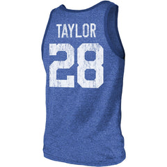 Jonathan Taylor Indianapolis Colts Majestic Threads Player Name & Number Tri-Blend Tank Top - Heathered Royal - NFL